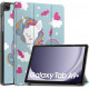 Atverčiamas dėklas Samsung Galaxy Tab A9 Plus / A11 Plus 11.0 planšetei "Smart Leather Unicorn"