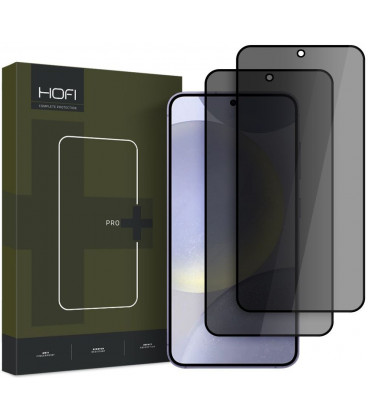 Juodas (Privacy) apsauginis stiklas Samsung Galaxy S24 / S25 telefonui "HOFI Glass Pro+ Anti Spy"
