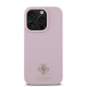 Rožinis dėklas Apple iPhone 16 Pro Max telefonui "Guess PU Grained 4G Small Metal Logo MagSafe Case"