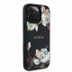 Juodas dėklas Apple iPhone 16 Pro Max telefonui "Guess PU Grained Magnolia MagSafe Case"