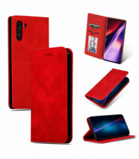 Dėklas Business Style Xiaomi Redmi Note 14 Pro+ 5G raudonas