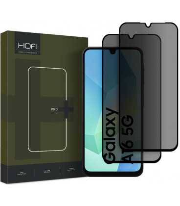 Juodas (Privacy) apsauginis stiklas Samsung Galaxy A16 4G / 5G / A26 5G / A17 4G / 5G telefonui "HOFI Glass Pro+ Anti Spy"