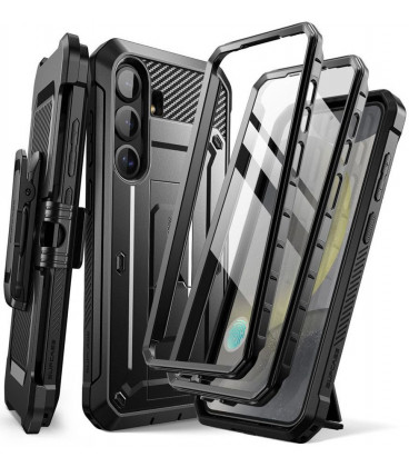 Juodas dėklas Samsung Galaxy S25 Plus telefonui "Supcase Unicorn Beetle Pro 2-Set"