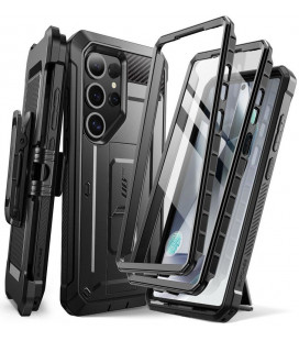 Juodas dėklas Samsung Galaxy S25 Ultra telefonui "Supcase Unicorn Beetle Pro 2-Set"