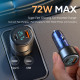 Automobilinis USB-A + USB-C 72W 5A pakrovėjas "Rock Car charger H16"