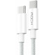 Baltas USB-C - USB-C PD100W 200cm laidas "Rock Cable R6"