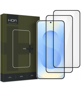 Juodas apsauginis grūdintas stiklas Samsung Galaxy S25 telefonui "Hofi Glass Pro+ 2-Pack"