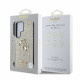 Auksinės spalvos dėklas Samsung Galaxy S25 Ultra telefonui "Guess PU Fixed Glitter 4G Metal Logo Case"