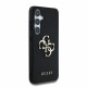 Juodas dėklas Samsung Galaxy S25 telefonui "Guess PU Grained 4G Metal Logo Case"