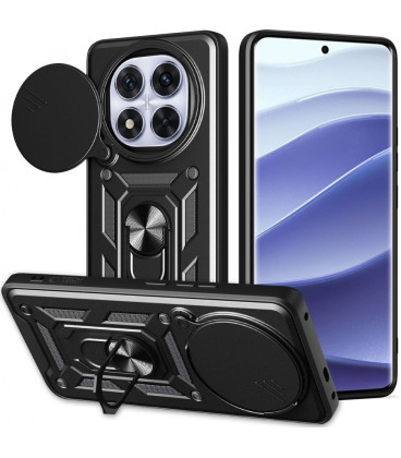 Juodas dėklas Xiaomi Redmi Note 14 Pro 5G / Poco X7 5G telefonui "Tech-Protect Camshield Pro"