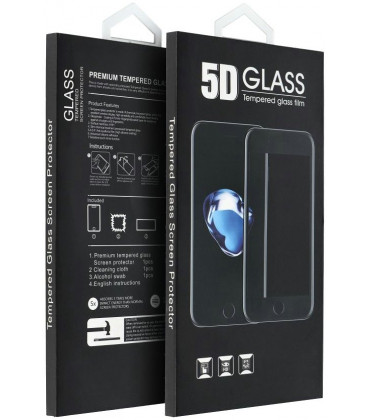 Juodas apsauginis grūdintas stiklas Samsung Galaxy S24 FE telefonui "5D Full Glue"