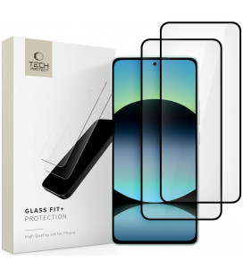 Apsauginis grūdintas stiklas Xiaomi Redmi Note 14 4G / 5G telefonui "Tech-Protect Glass Fit+ 2-Pack"