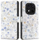 Atverčiamas dėklas Xiaomi Redmi Note 14 Pro 5G / 14 Pro Plus 5G / Poco X7 5G telefonui "Tech-Protect Wallet Spring Flowers"