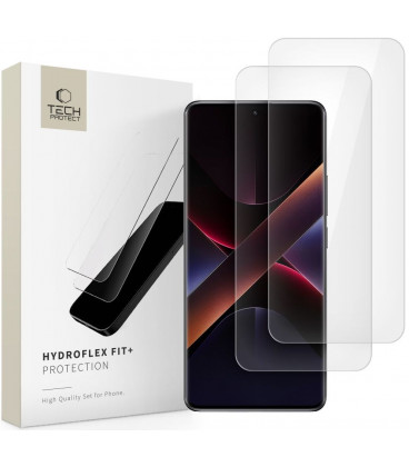 Apsauginės plėvelės Xiaomi Redmi Note 14 Pro 4G / 5G / 14 Pro Plus 5G / Poco X7 5G "Tech-Protect Hydroflex Fit+ 2-Pack"