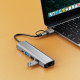 Pilkas adapteris - šakotuvas Type-C + USB2.0 + USB3.0 + RJ45 "Tech-Protect HB03 Hub 5in1"