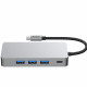 Pilkas adapteris - šakotuvas Type-C + USB2.0 + USB3.0 + HDMI 4K 60HZ + SD/TF + PD100W + RJ45 "Tech-Protect HB05 Hub 9in1"