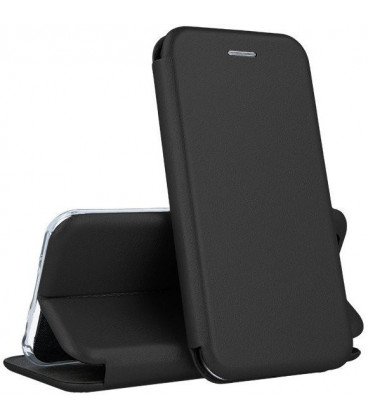 Juodas atverčiamas dėklas Samsung Galaxy S25 telefonui "Book Elegance"
