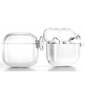 Skaidrus dėklas su blizgučiais Apple Airpods 4 ausinėms "Glitter Case"