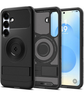 Juodas dėklas Samsung Galaxy S25 Plus telefonui "Spigen Slim Armor Magsafe"