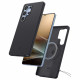 Juodas dėklas Samsung Galaxy S25 Ultra telefonui "Spigen Silicone Fit Mag Magsafe"