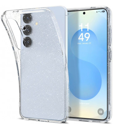 Skaidrus dėklas su blizgučiais Samsung Galaxy S25 telefonui "Spigen Liquid Crystal Glitter"