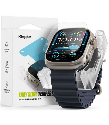 Apsauginis grūdintas stiklas Apple Watch Ultra 1 / 2 (49 mm) laikrodžiui "Ringke Easy Slide"