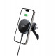 Juodas automobilinis magnetinis telefono laikiklis su 15W belaidžiu krovimu "Tech-Protect MM15W-V5 Stable Vent"