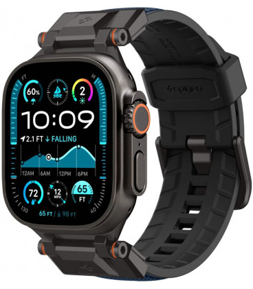 Mėlyna apyrankė Apple Watch 8 / 9 / 10 / 11 / SE / ULTRA (44 / 45 / 46 / 49 MM) laikrodžiui "Spigen Durapro Armor"