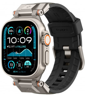 Pilka apyrankė Apple Watch 8 / 9 / 10 / 11 / SE / ULTRA (44 / 45 / 46 / 49 MM) laikrodžiui "Spigen Durapro Armor"