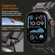 Juoda apyrankė Apple Watch 8 / 9 / 10 / 11 / SE / ULTRA (44 / 45 / 46 / 49 MM) laikrodžiui "Spigen Durapro Armor"