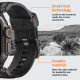 Juoda apyrankė Apple Watch 8 / 9 / 10 / 11 / SE / ULTRA (44 / 45 / 46 / 49 MM) laikrodžiui "Spigen Durapro Armor"