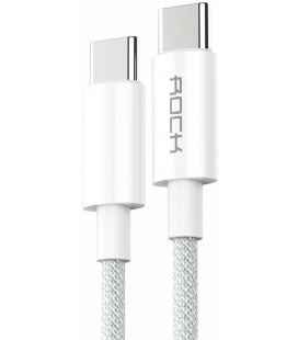Baltas USB-C - USB-C PD100W 5A 200cm laidas "Rock Cable R6"
