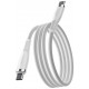 Baltas USB-C - USB-C PD100W 5A 100cm laidas "Benks Cable D47 Braided"