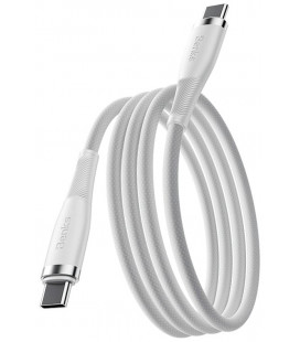Baltas USB-C - USB-C PD100W 5A 100cm laidas "Benks Cable D47 Braided"