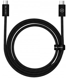Juodas USB-C - USB-C PD 60W 3A 300cm laidas "Blavec Cable Candy Braided"