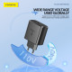 Juodas 1xUSB-C PD45W pakrovėjas + USB-C - USB-C 100cm laidas "Foneng Wall charger EU62 GaN"