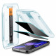 (Privacy) Apsauginis grūdintas stiklas Google Pixel 9 / 9 Pro / 10 / 10 Pro telefonui "Spigen Glas.TR EZ Fit 2-Pack"