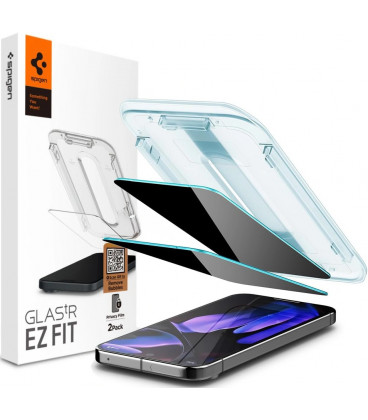 (Privacy) Apsauginis grūdintas stiklas Google Pixel 9 / 9 Pro / 10 / 10 Pro telefonui "Spigen Glas.TR EZ Fit 2-Pack"