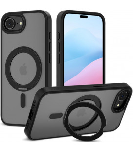 Matinis juodas dėklas Apple iPhone 16E / 17E telefonui "Tech-Protect MagRing Magsafe"