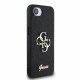 Juodas dėklas Apple iPhone 16E / 17E telefonui "Guess PU Fixed Glitter 4G Metal Logo Case"