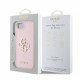 Rožinis dėklas Apple iPhone 16E telefonui "Guess PU Grained 4G Metal Logo Case"