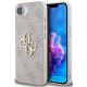 Rožinis dėklas Apple iPhone 16E / 17E telefonui "Guess PU 4G Metal Logo Case"