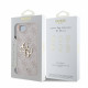 Rožinis dėklas Apple iPhone 16E telefonui "Guess PU 4G Metal Logo Case"