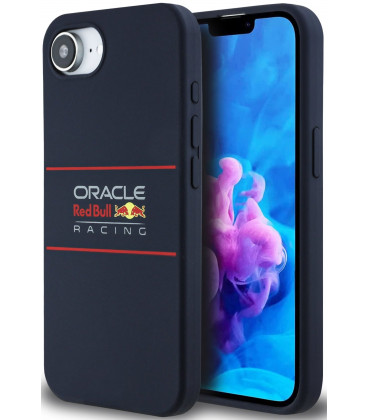 Mėlynas dėklas Apple iPhone 16E / 17E telefonui "Red Bull Silicone Horizontal Logo MagSafe"