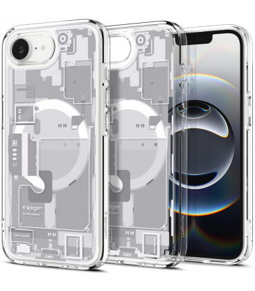 Dėklas Apple iPhone 16E / 17E telefonui "Spigen Ultra Hybrid MAG Magsafe Zero One White"