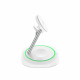 Baltas belaidis 15W pakrovėjas - stovas "Tech-Protect QI15W-A46 3IN1 Magnetic Magsafe"