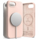 Rožinis / smėlio spalvos dėklas Apple iPhone 16E / 17E telefonui "Ringke Silicone Magnetic Magsafe"