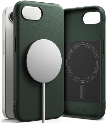 Žalias dėklas Apple iPhone 16E / 17E telefonui "Ringke Onyx Magnetic Magsafe"