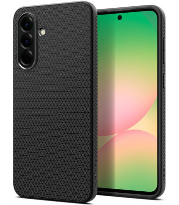 Matinis juodas dėklas Samsung Galaxy A56 5G telefonui "Spigen Liquid Air"