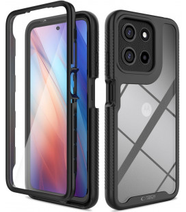 Juodas dėklas Motorola Moto G15 / G15 Power / G17 / G17 Power / G05 / E15 telefonui "Tech-protect Defense"